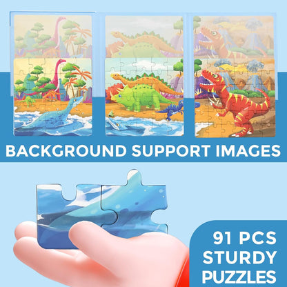 Magnetic Puzzles for Toddlers 1-3, Cartoon Mermaid Magnet 3 in 1 Jigsaw Puzzle, Kids Travel Puzzles Toys, Preschool Learning Toy for Kids 1-8 Year (Mermaid)