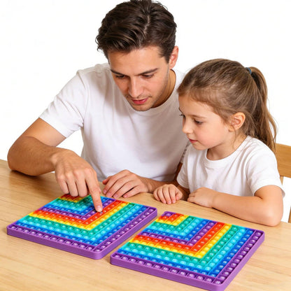 Multiplication Game Table Digital Multiplication Board Game, Addition and Multiplication in One, Rainbow Dimple Fingertip Toy, Create Stress-Relieving Math Manipulation (1 Piece)