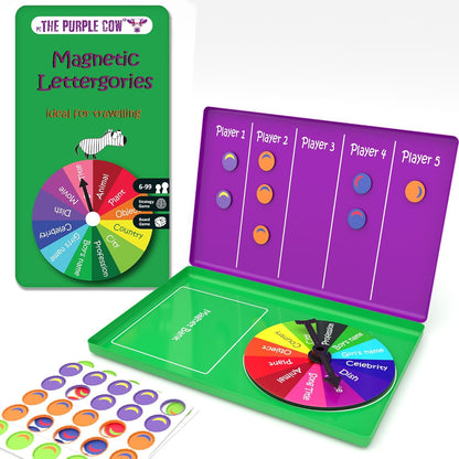 The Purple Cow Magnetic Game Box for kids and adults, Jet Setter