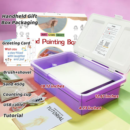 ColorWeaveArt Play Sand Art Box Toys Luminous Sand Painting Gifts for Girls Ages 4, 5, 6, 7, 8, 9,10,11,12 +Year Old, 4-12 Years Old Birthday Toy Gift for Girls Boys Party Sensory Bins