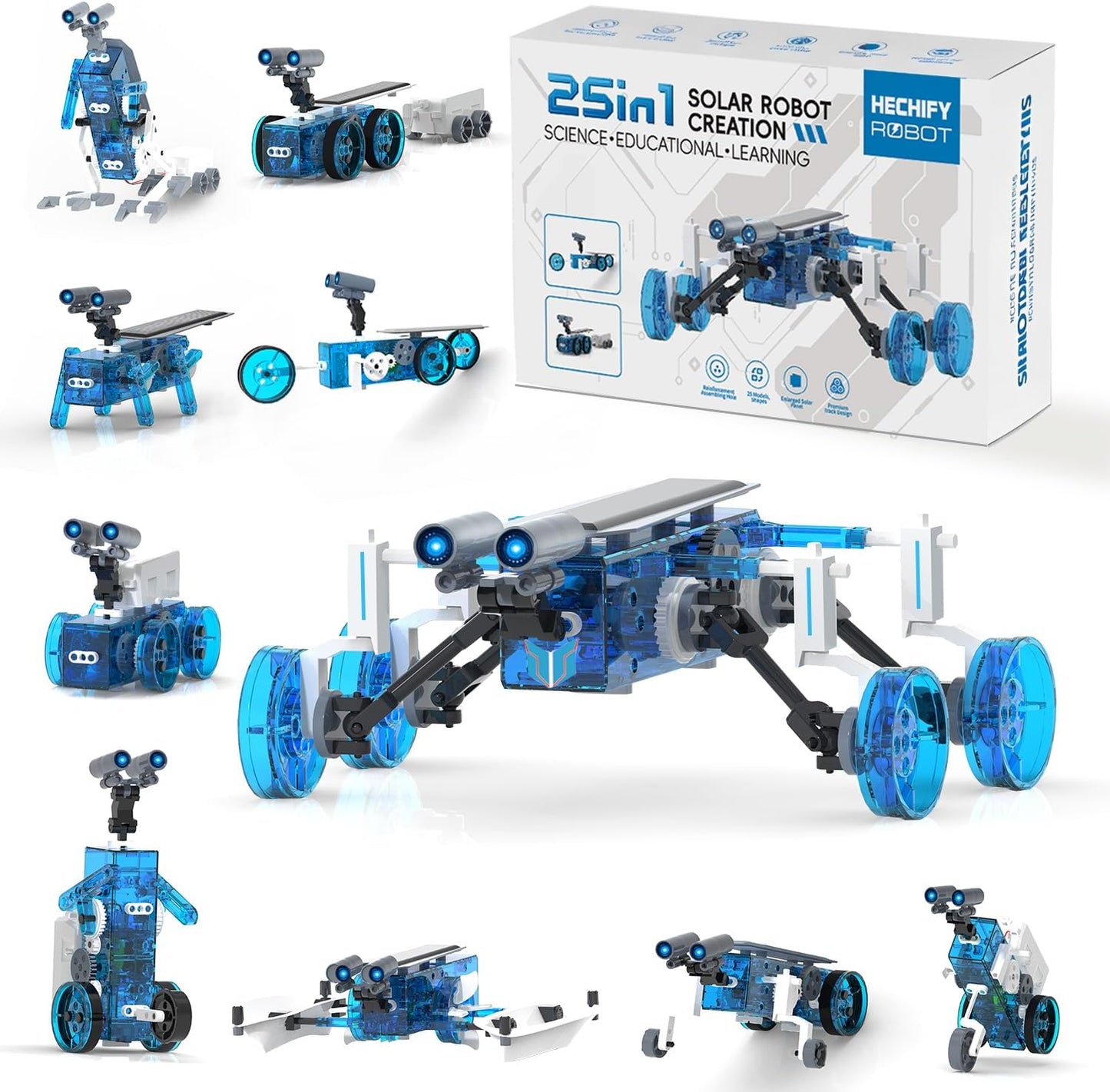 STEM 25-in-1 Education DIY Solar Power Toys for Boys Age 8-12, Science Kits Robots Toys for Ages 8-13, Building Toys Robotics Experiment Set Birthday Gifts for Kids 8 9 10 11 12 13 14+ Years Old