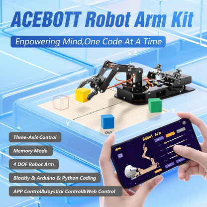 ACEBOTT Robotics for Kids Ages 12-16，Bionic Biped Robot Kit for Arduino ESP32, STEM Science Kits, Cool Engineering Building Toys, Science Coding Kit for 12+ Boys Girls Teens and Adults Unique Gifts