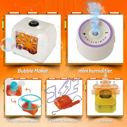 Gohero Circuits Science Kit，76 STEM Projects,Science Experiments for Kids with Fan, RGB Lights,Learning & Education toysKids Circuit Board for Kids(586 Projects+)