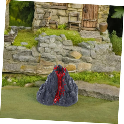 16pcs Miniature Erupting Volcano Model Realistic Plastic Volcano for Science Experiments and Educational Demonstrations for Tabletop Displays and Micro Landscapes