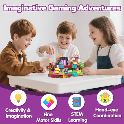 Magnetic Blocks Toys for Kids, 100 PCS Building Blocks Cubes, Stacking Magnetic Tiles Toys for Kids Toddlers Boys Girls Ages 3 4 5 6 7 8-12 Birthday Gifts Party Supplies (Underworld)