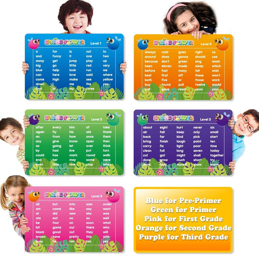 SpringFlower Sight Word Game, Sight Word Educational Toy for Age of 3,4,5,6 Year Old Kids, Boys & Girls,Homeschool,Visual, Tactile and Auditory Learning, 120 Pieces