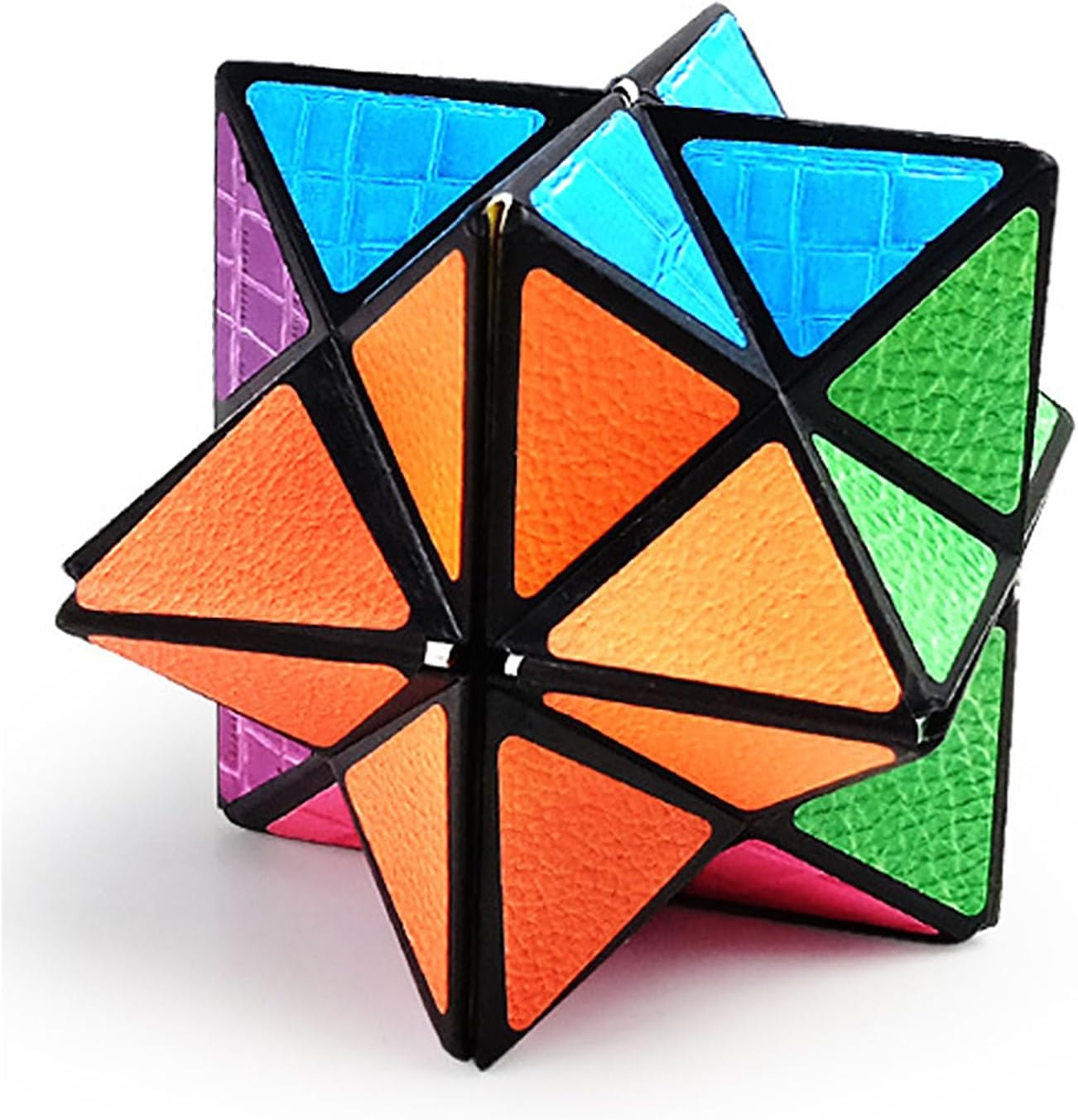 Magic Cube 2 in 1 Set Puzzle Brain Teasers Toy Geometric Brain Teaser Puzzles Geometry 3D Logic IQ Games Puzzle Cubes for Kids and Adults (Star)