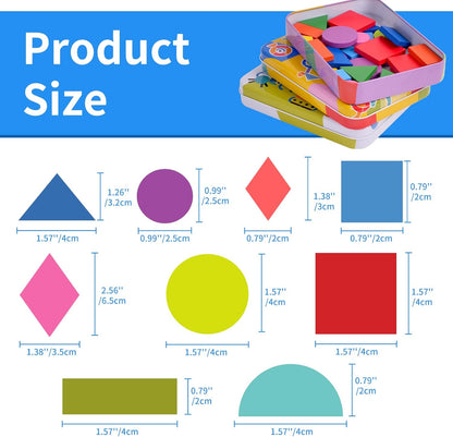 Wooden Tangrams Pattern Blocks, Cognitive Difficulties for Elderly People, Brain-Boosting Crafts Activities for Elderly（Elephant Style）