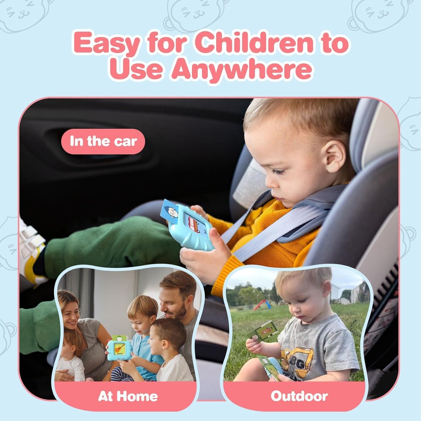 Toddler Girls Toys Talking Flash Cards-296 Sight Words, Educational Toys for 1 2 3 4 Year Old, Speech Therapy&Autism Learning Materials, Toddler Girlt Birthday Gift with Durable Cards