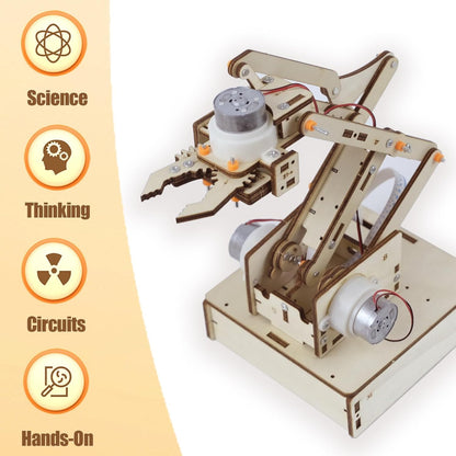 Robot Arm Kits Robotics for Kids Ages 8-12-14-16 Teens Adults STEM Toys Building Engineering 9 10 11 13 14 15 16+ Year Old Boys Grils Gifts DIY Craft Science Project Circuit Activities Mechanical Hand