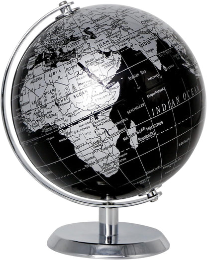 Political Globe Dia 5.5-inch / 14cm- Educational/Geographic - Stainless Steel Arc and Base - School, Home, and Office