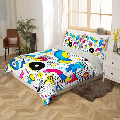 Erosebridal Chemistry Lab Bedding Set Twin Size Chemical Equation Duvet Cover for Boys Girls Chemical Elements Science Theme Comforter Cover Teens Kids Science Students Bedding School Dorm Room Decor