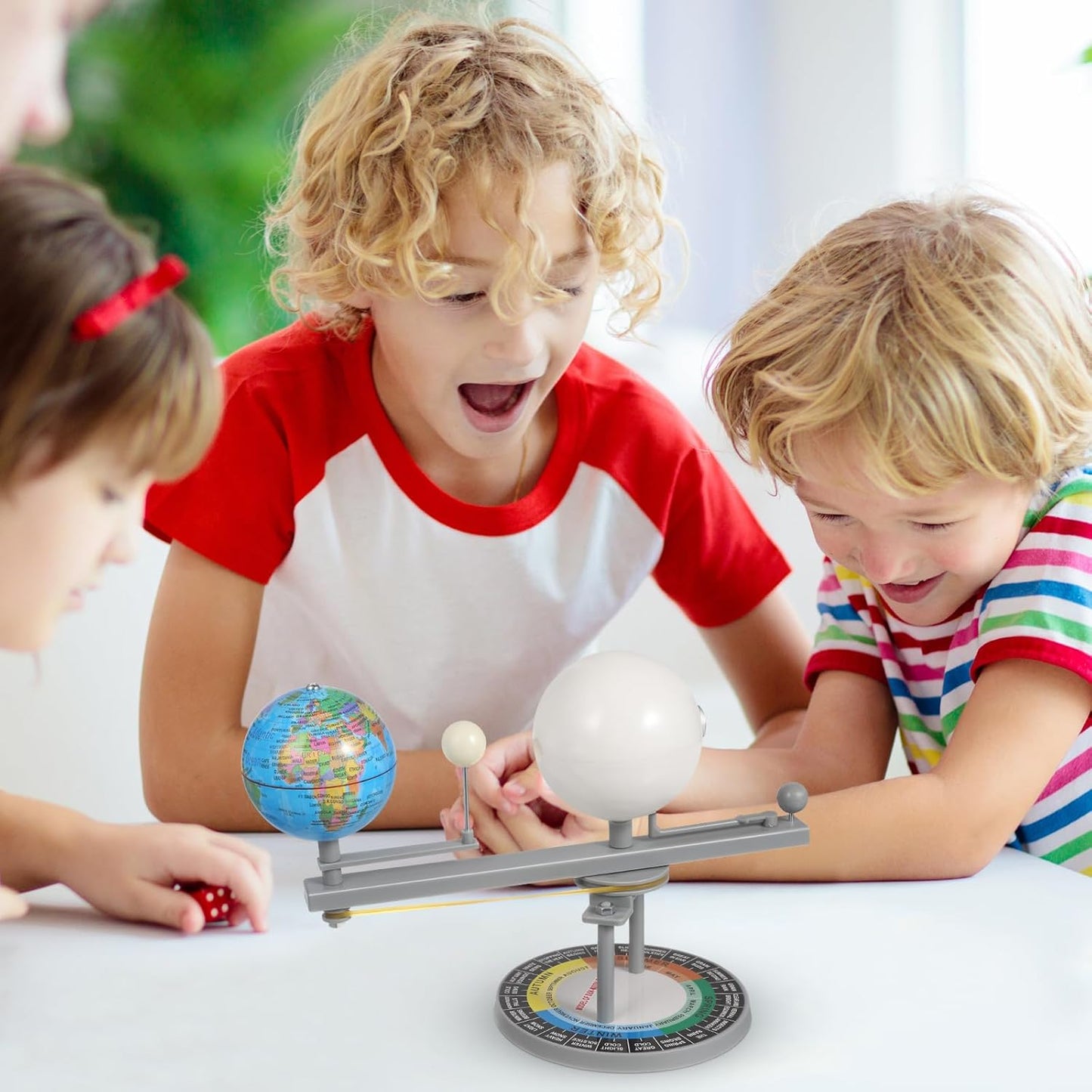 TOYANDONA Sun Earth Moon Orbital Model, Solar System Planetarium Model Solar System Project Kit for Kids Educational