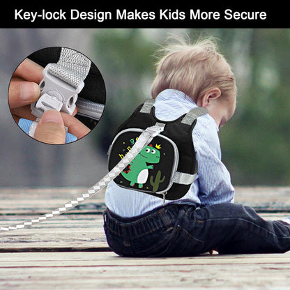 Accmor Toddler Harness Leash + Reflective Anti Lost Wrist Link, Cute Car Kids Back Pack with Hand Strap Collapsible Child Walking Restraint Belt Tether Hold Baby Boys Close for Outdoor Travel