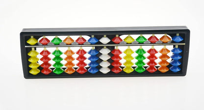 Plastic Colorful Beads Abacus Soroban, 13 Column Chinese Abacus Japanese Soroban Calculator Kid's Counting Tool (Style 1)