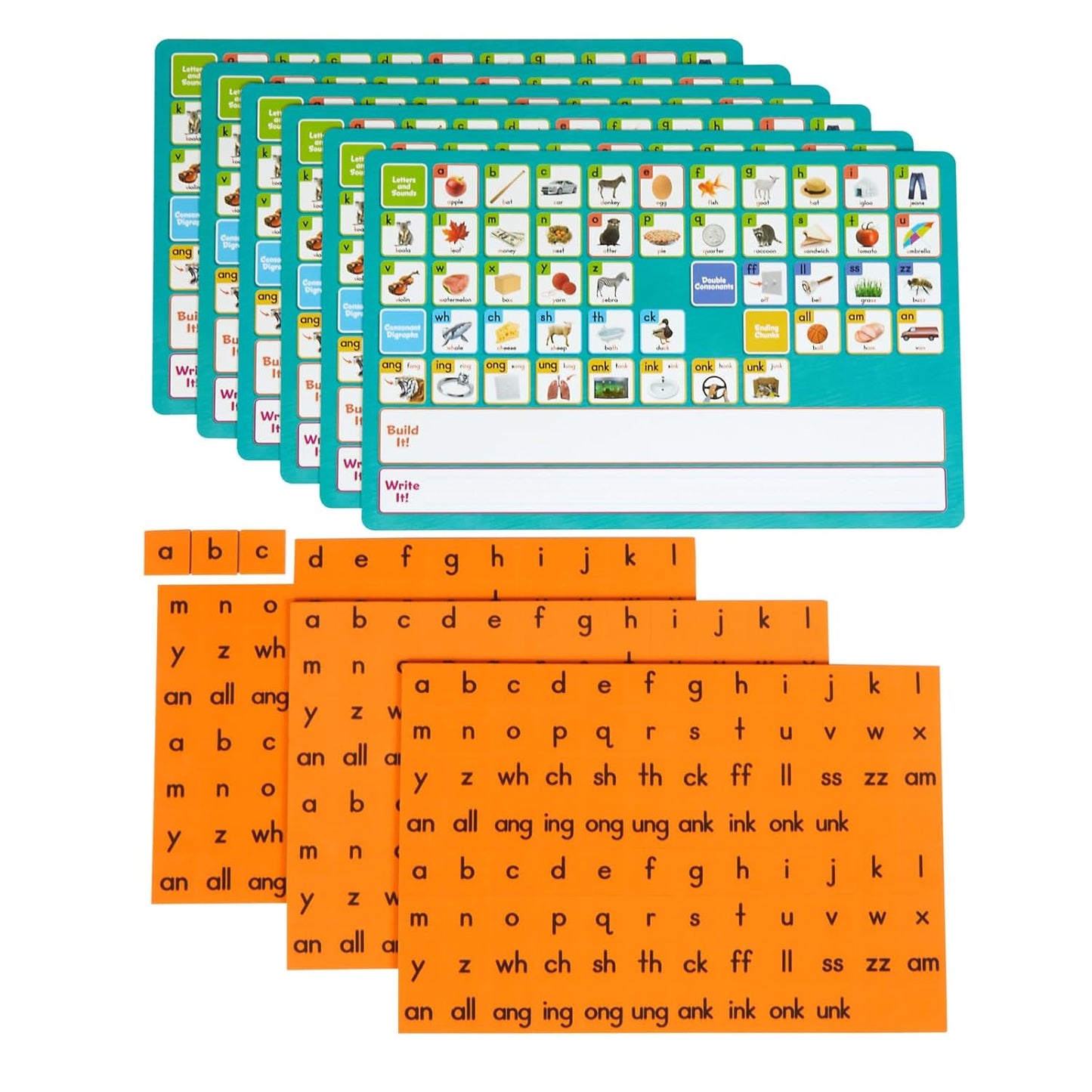 Really Good Stuff Really Good Phonics Magnetic Sounds Word Building Kit - Set of 6