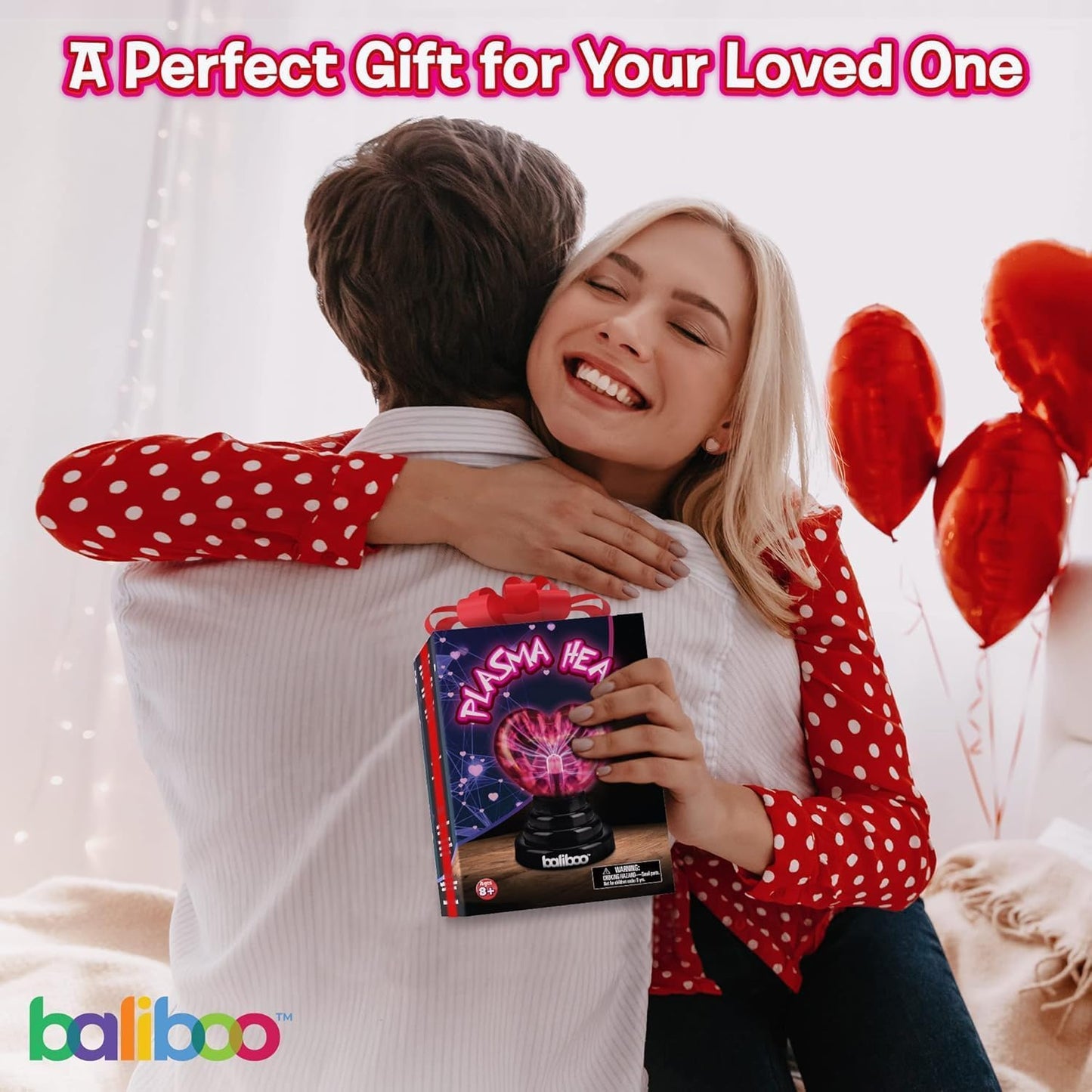 BALIBOO 3" Mini Plasma Ball Light – Touch Activated Lightning Globe – USB and Battery Powered Plasma Globe Lamp – Interactive Science Static Electricity Ball