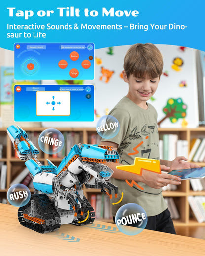 WhalesBot D1 21-in-1 STEM Coding Robot Kit for Kids (Ages 4+), 280+ Pieces Educational Building Set with APP-Controlled & Programming, 3D APP Guidance, Ideal Toy for Boys & Girls