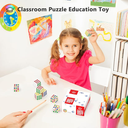 Vdealen 24 Pack Mini Cube Puzzle Party Favors for Kids, 1.18in 3x3 Magic Cube School Rewards & Classroom Prize for Students, Birthday Party Favors Easter Christmas Stocking Stuffers Gifts for Kids