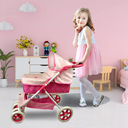 Anivia Stroller Toy Collection Doll Stroller Baby Doll Accessories for Toddlers 1-3Heart Design Gifts for Toddlers and Girls Toy Stroller