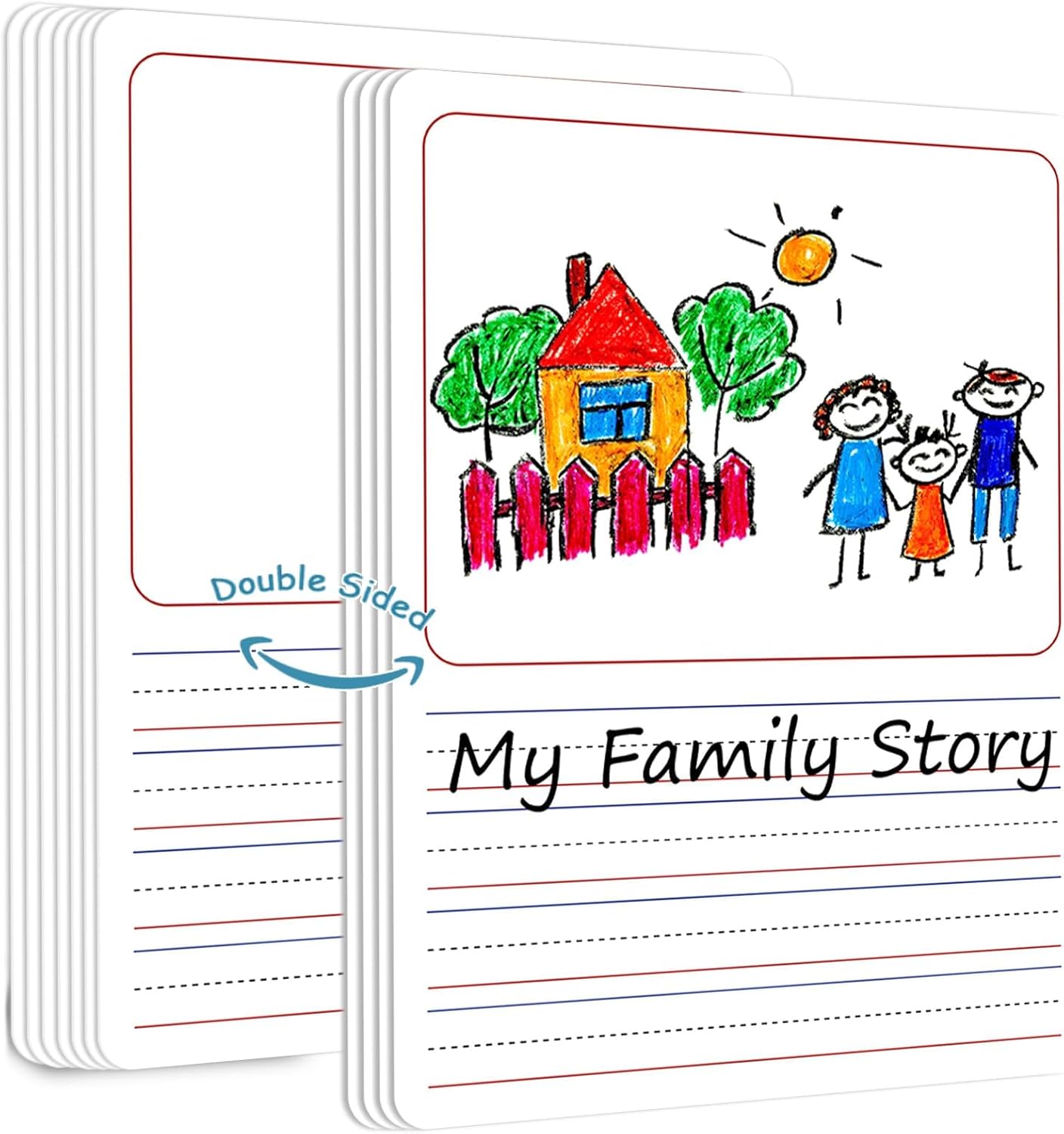 24Pcs Place Value Chart Dry Erase Flash Cards Double Sided Addition Subtraction Cardboard Math Whiteboard Math Manipulatives Teacher Portable Tool 12" x 9"