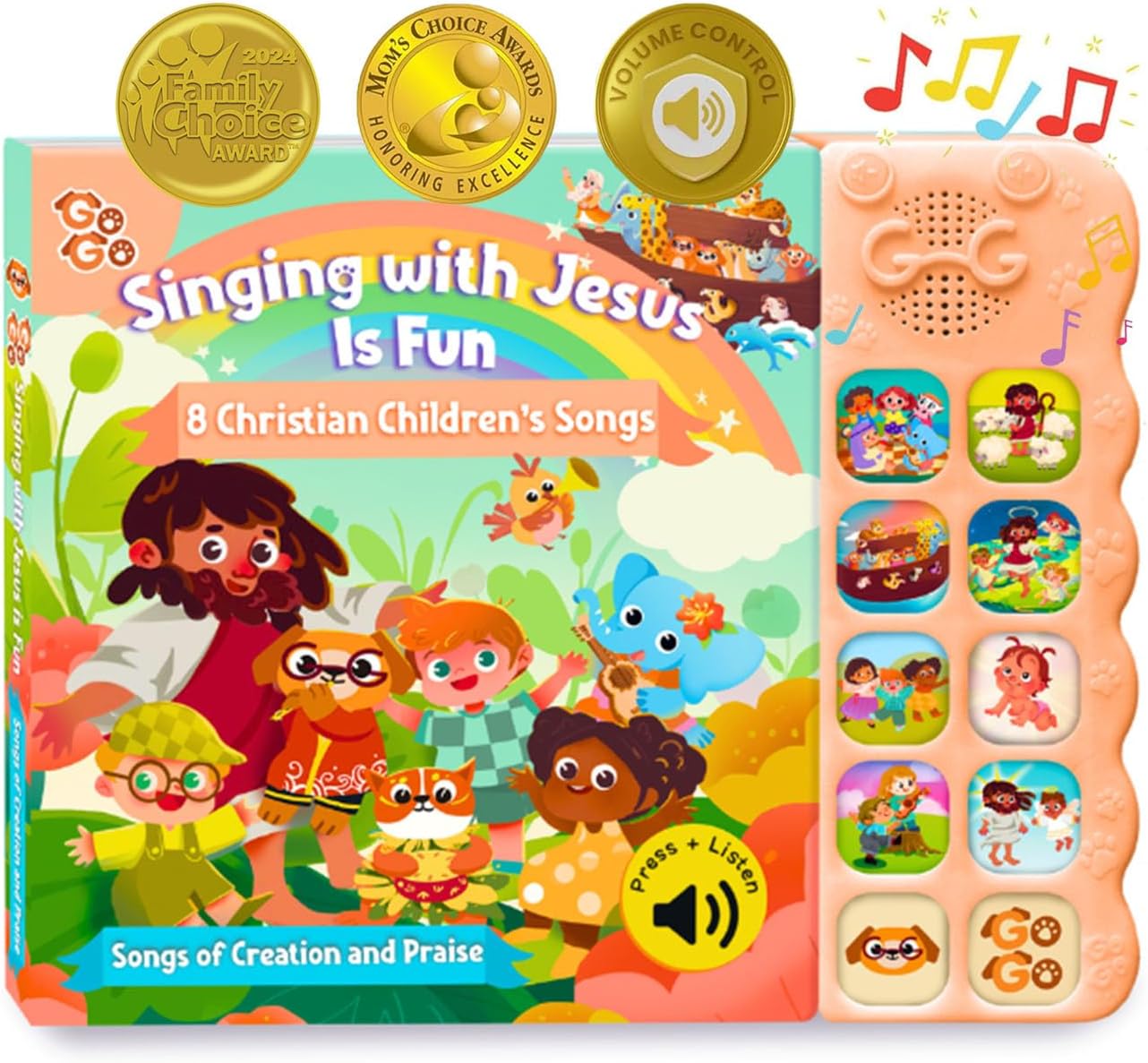 GO GO Bible Story Songs: 10 Toddler Songs, Christian Toys for Toddlers 3-5, Sound Books for Toddlers 1-3
