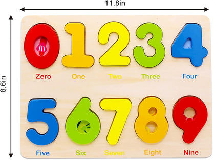 Aile Toddler Wooden Preschool Learning Shape Peg Puzzle Board Toys