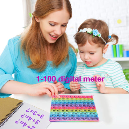 Multiplication Game Table Digital Multiplication Board Game, Addition and Multiplication in One, Rainbow Dimple Fingertip Toy, Create Stress-Relieving Math Manipulation (1 Piece)