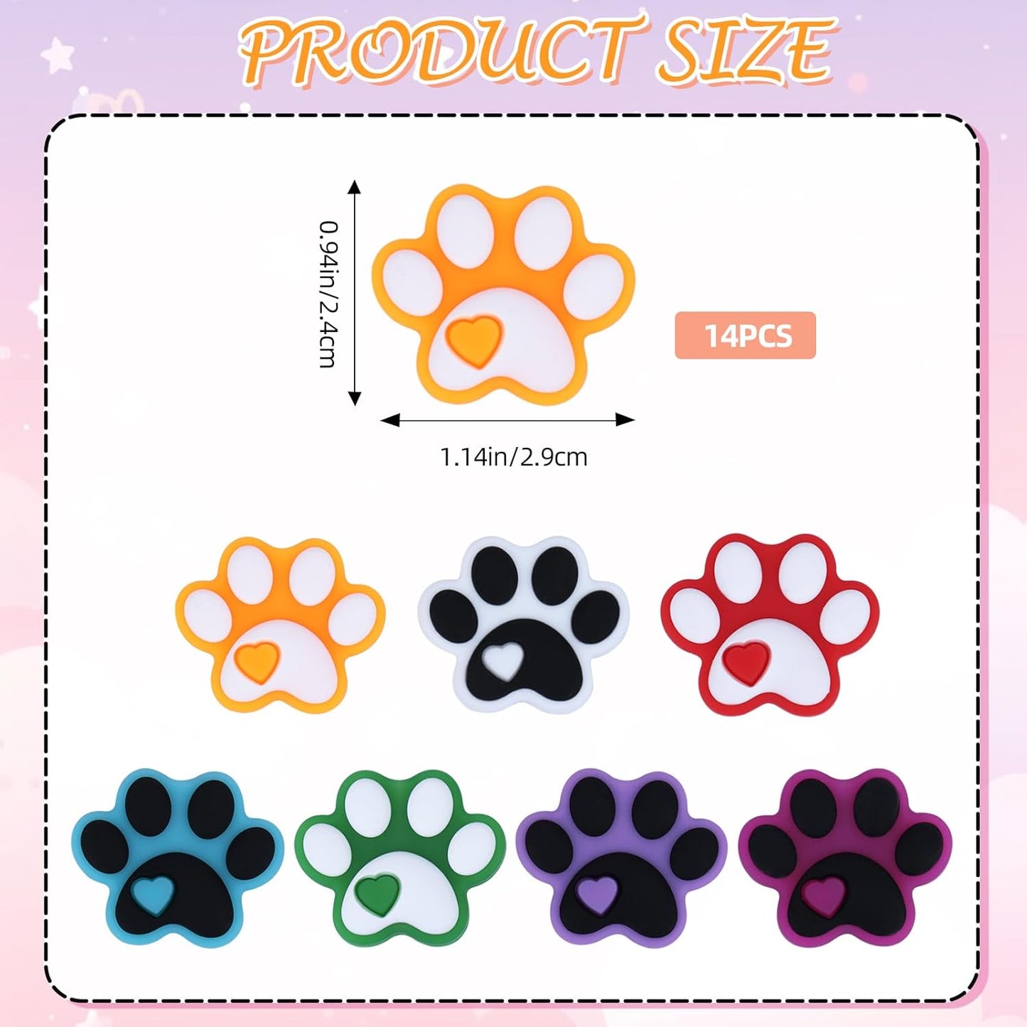 10Pcs Animal Silicone Beads for Keychain Making Cute Puppy Focal Beads for Pens Dalmatian Dog Animal Focals for Bracelets Necklace Earrings Jewelry Making