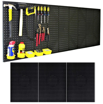 WallPeg Made in USA Pegboard Panels Garage Organization - Wall Storage Kit (PB-2 B) (2) ea - 24" x 16" Peg Board Tool Organizer Panel Set - Garage Organizer Kit