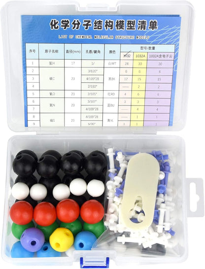 136pcs Organic Chemistry Molecular Model Set for Student and Teacher Inorganic & Organic Academic Chemistry Education 59 Atoms & 76 Links Bonds & 1 Link Atoms Remover