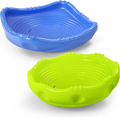 Simplay3 Two Sided Rock Around Wobble Disk and Climbing Dome for Toddlers and Kids - Rocking and Climbing - Indoor/Outdoor - Yellow/Green, Made in USA (1 Pack)