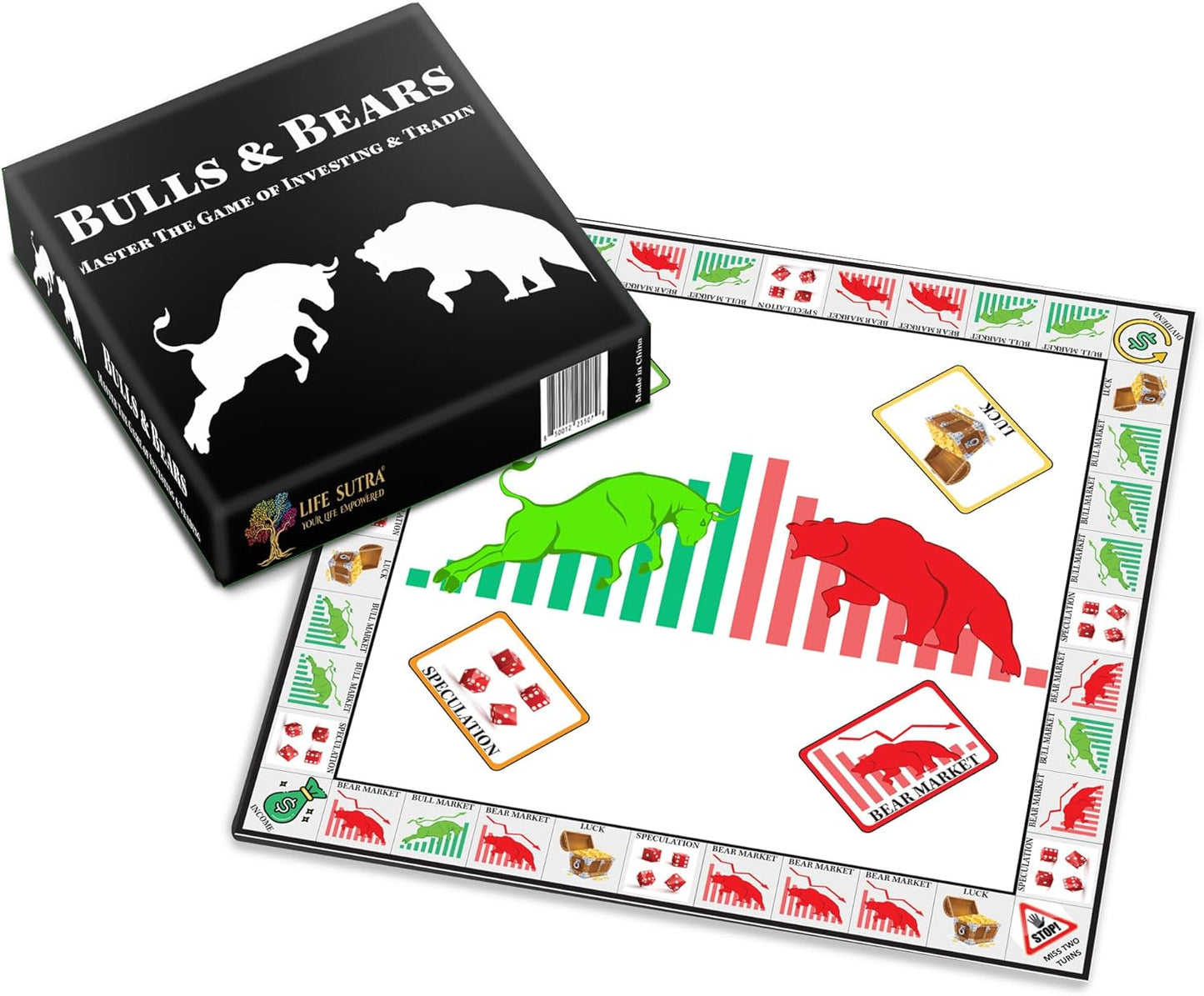 Life Sutra Bulls & Bears Board Game for Ages 14+ , Learn Investing & Trading Through Play, Stock Market, Crypto & Finance Strategy Game for Teens & Families, STEM - Approved