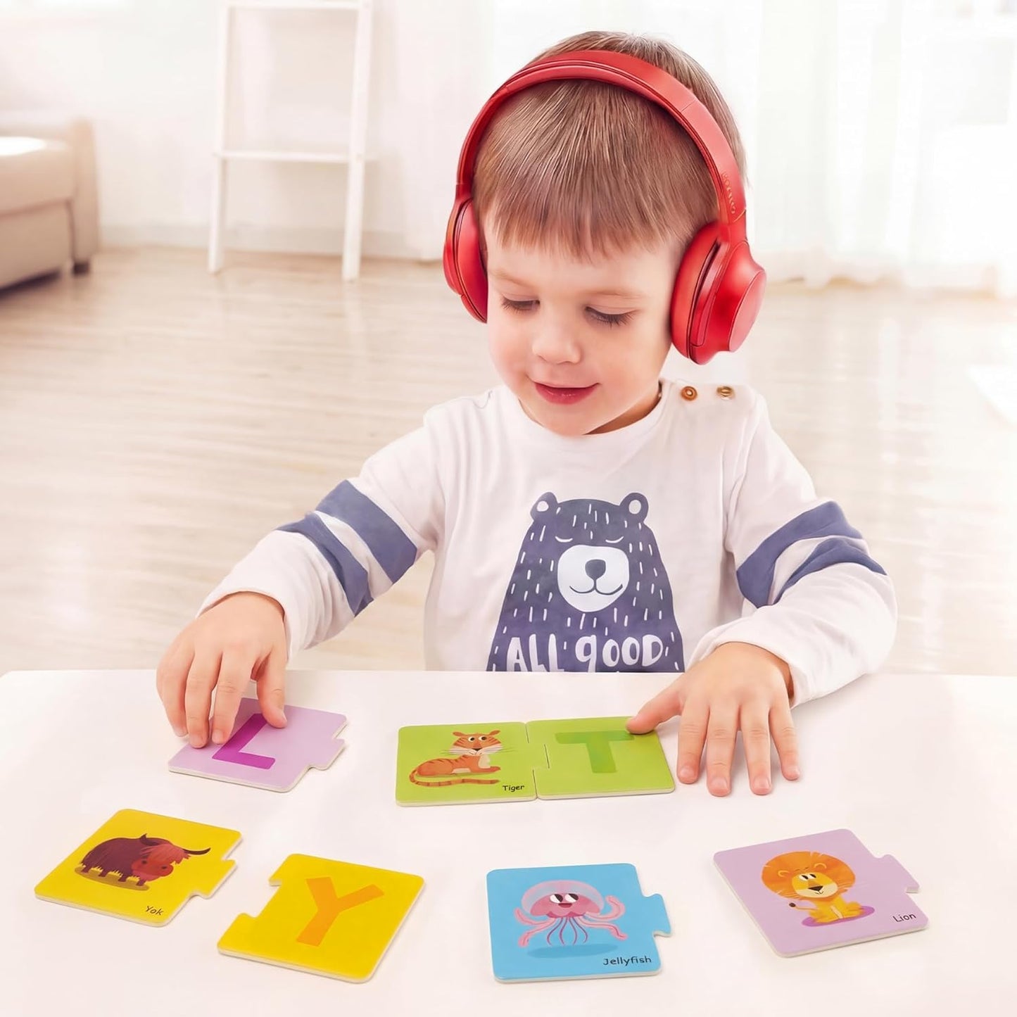 Toi 6 Packs Large Piece Toddler Jigsaw Puzzles for Kids Aged 2.5+, Animal Shaped Floor Puzzles for Beginner, Preschool Learning Game for Boys Girls, Traffic