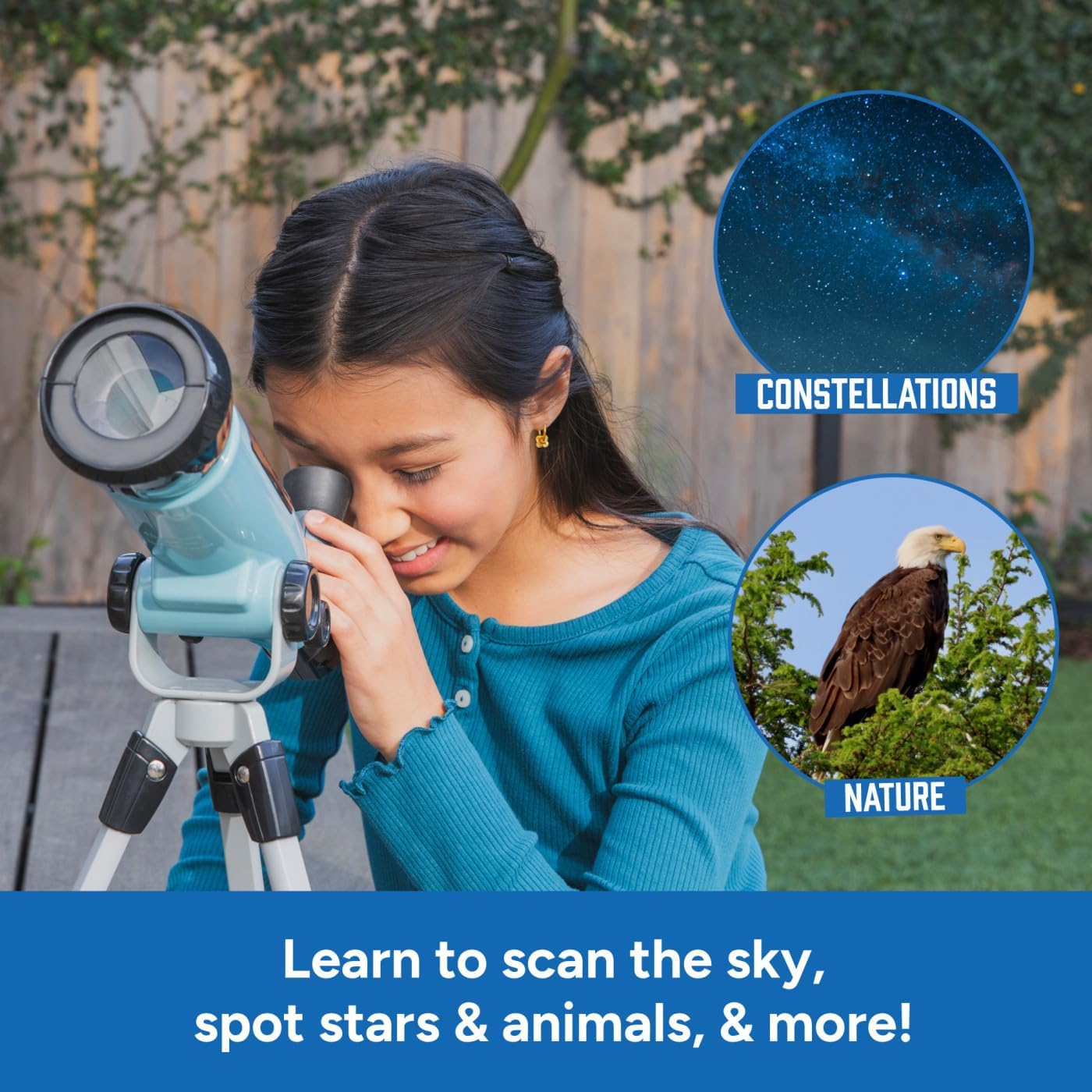 Educational Insights GeoSafari Starview Telescope - Kids Telescope for Beginners, Beginner Astronomy Telescopes, Stargazing & Viewing Planets, Home or Classroom Set, Space & STEM Gifts for Ages 7+