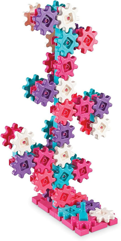 Learning Resources Gears 100-Piece Deluxe Building Set -STEM Activities, Fine Motor Skills, Toddler Explorer Kit, Science and Construction, Boys and Girls Gifts