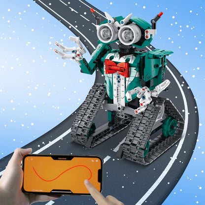 IQKidz STEM Building Blocks Kit for Kids - 2 in 1 Remote Control Race Car and Robot Toy, Great Gift for Boys, Teens Age 6 7 8-12+ Year Old Who Love Engineering and RC Sports Car Toys