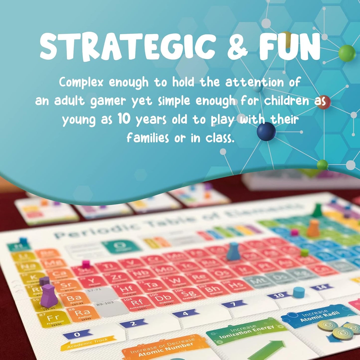 Periodic: A Game of the Elements | Periodic Table Board & Card Game About Atoms, Elements & Compounds | A Strategy Board Game for Gamers & Educational Science Game for Kids or Family Game Night