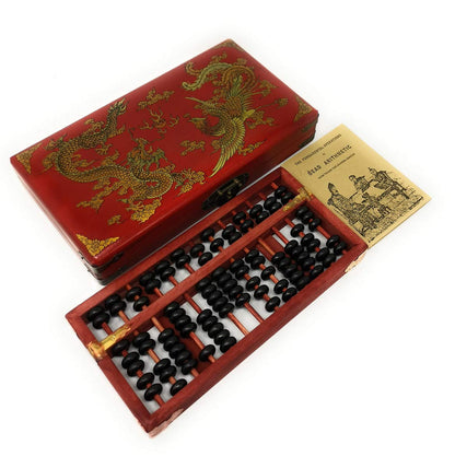 Vintage Chinese Wooden Bead Arithmetic Abacus W. Instruction