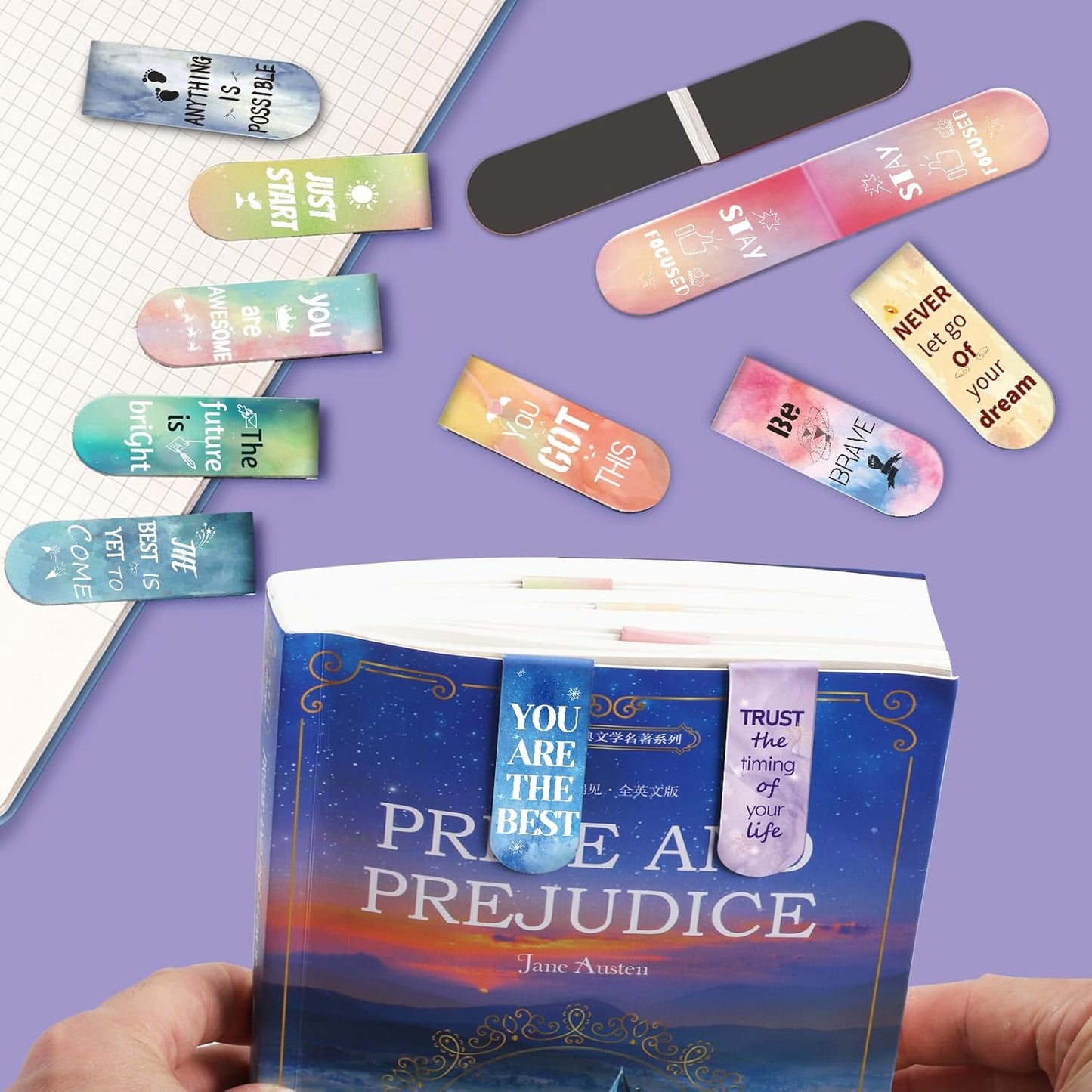 Magnetic Bookmarks - Tumwisk 24PCS Bible Bookmark Christian Bookmarks Cross Bookmark Book Magnets, Magnetic Cross Page Holders for Bibles Study, Religious Gifts for Teacher Students Book Lovers