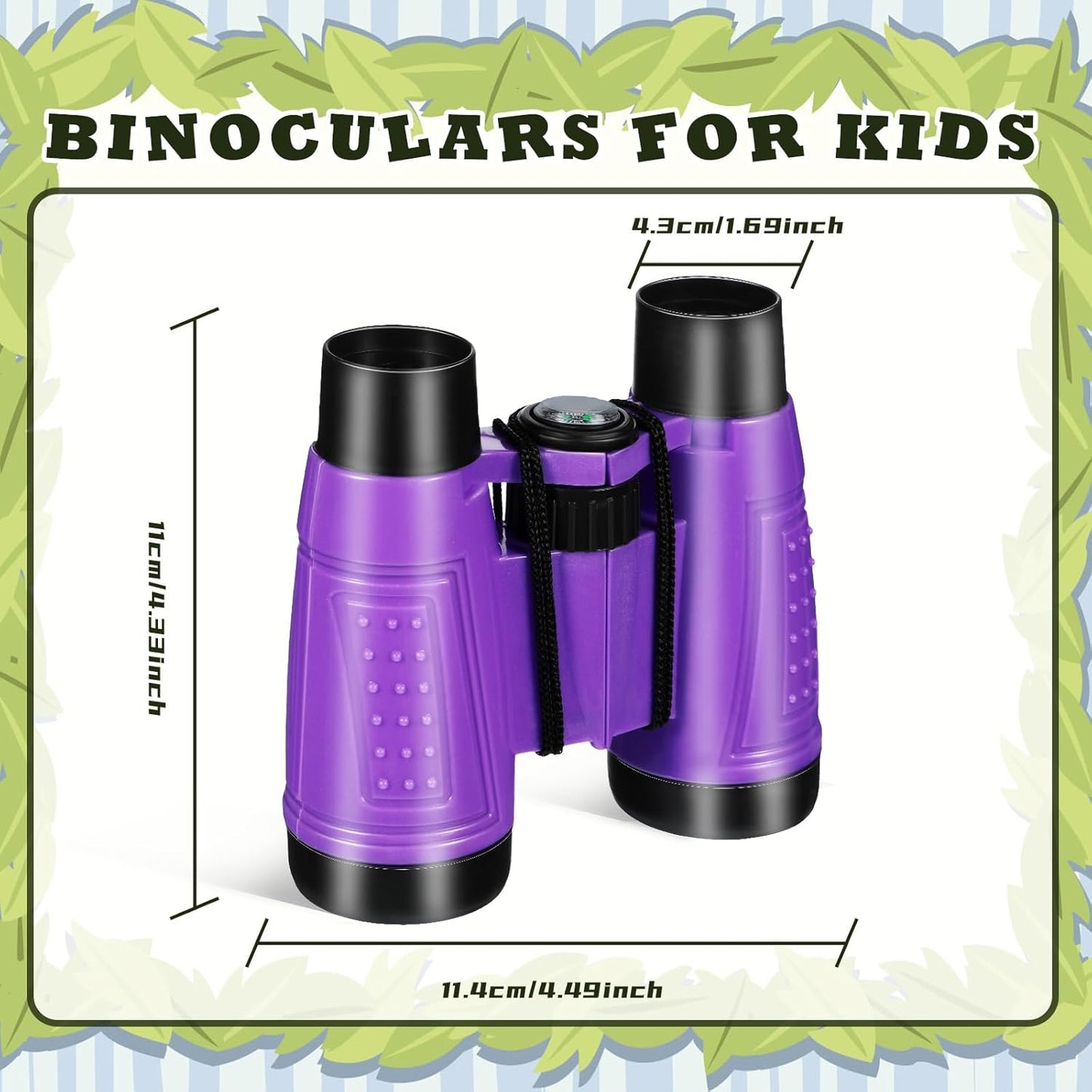 Libima 24 Pcs Binoculars Bulk Educational Compact Binoculars with Neck String Telescope for Learning Bird Watching Camping Hiking Travel Safaris Birthday Gifts(Green)