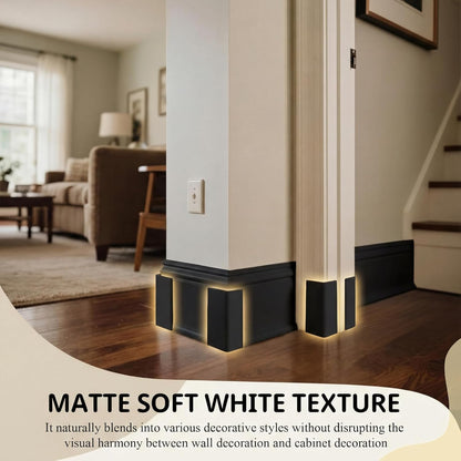 Pangda Baseboard Corners Blocks Self Adhesive Rubber Safety Corner Protectors Proofing Edge Guard Corner Cushion for Wall Furniture Edge(White,12 Pcs)