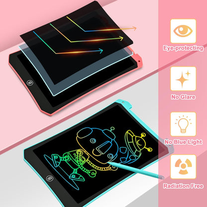 cimetech Toddler Girl Gifts, LCD Writing Tablet 2 Pack, Kids Toys for 3 4 5 6 Year Old Boys, 8.5 Inch Drawing Pad Painting Coloring Books, Travel Essentials Activities, Birthday Gifts Toddler Age 1-3