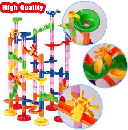 232 PCS Marble Toy Premium Set,STEM Educational Building Block Toy,Marble Track Race Set with 45 Marbles for Boys & Girls,Construction Building Blocks Toys for Kids