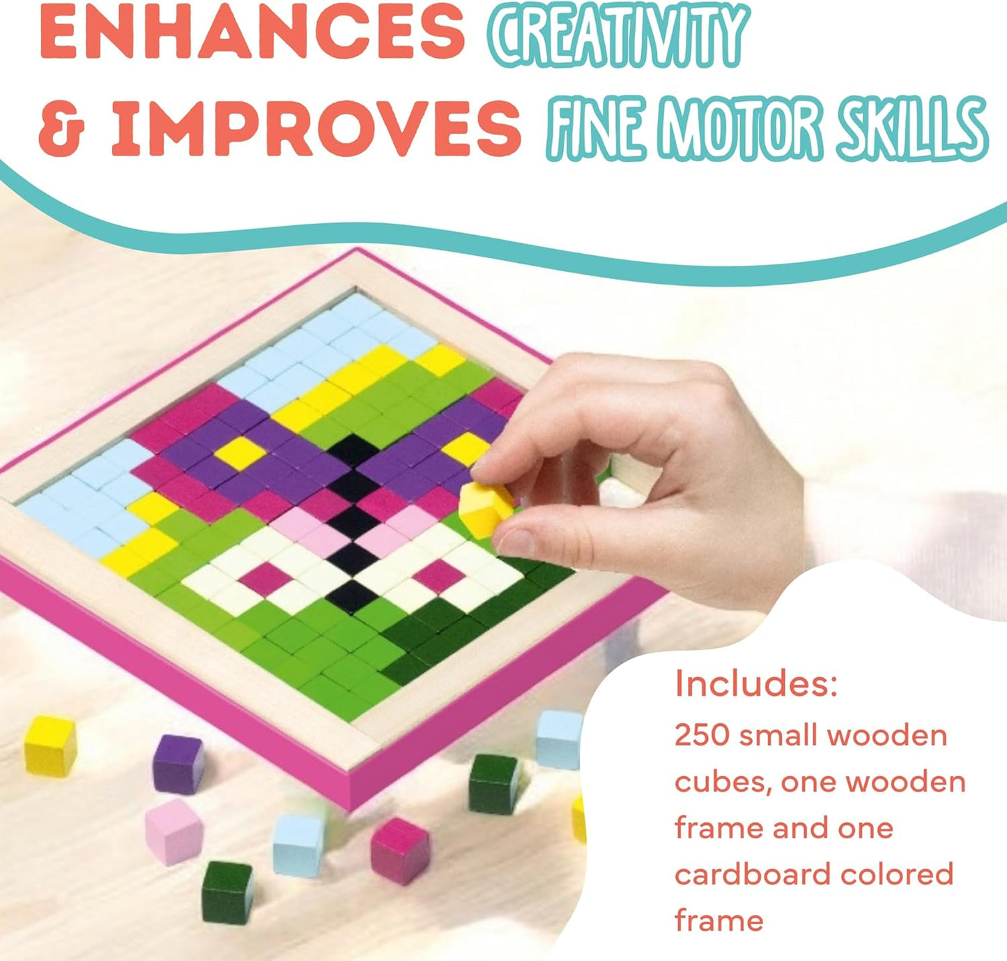CUBIKA Wooden Flyring Cars Lacing Toy – Montessori Lacing Toy for Kids Ages 3+ – Wooden Lacing Cards with Threading String – Fine Motor Toy – FSC-Certified Wood, Travel Toy for Toddlers