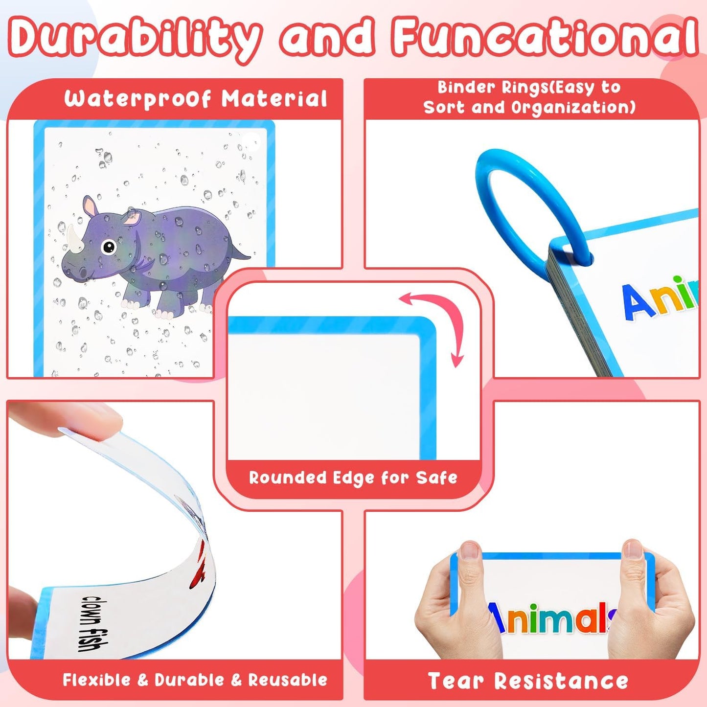 Learning Flashcards Number, 28 Different Number Educational Cards, Social Learning Card for Kids