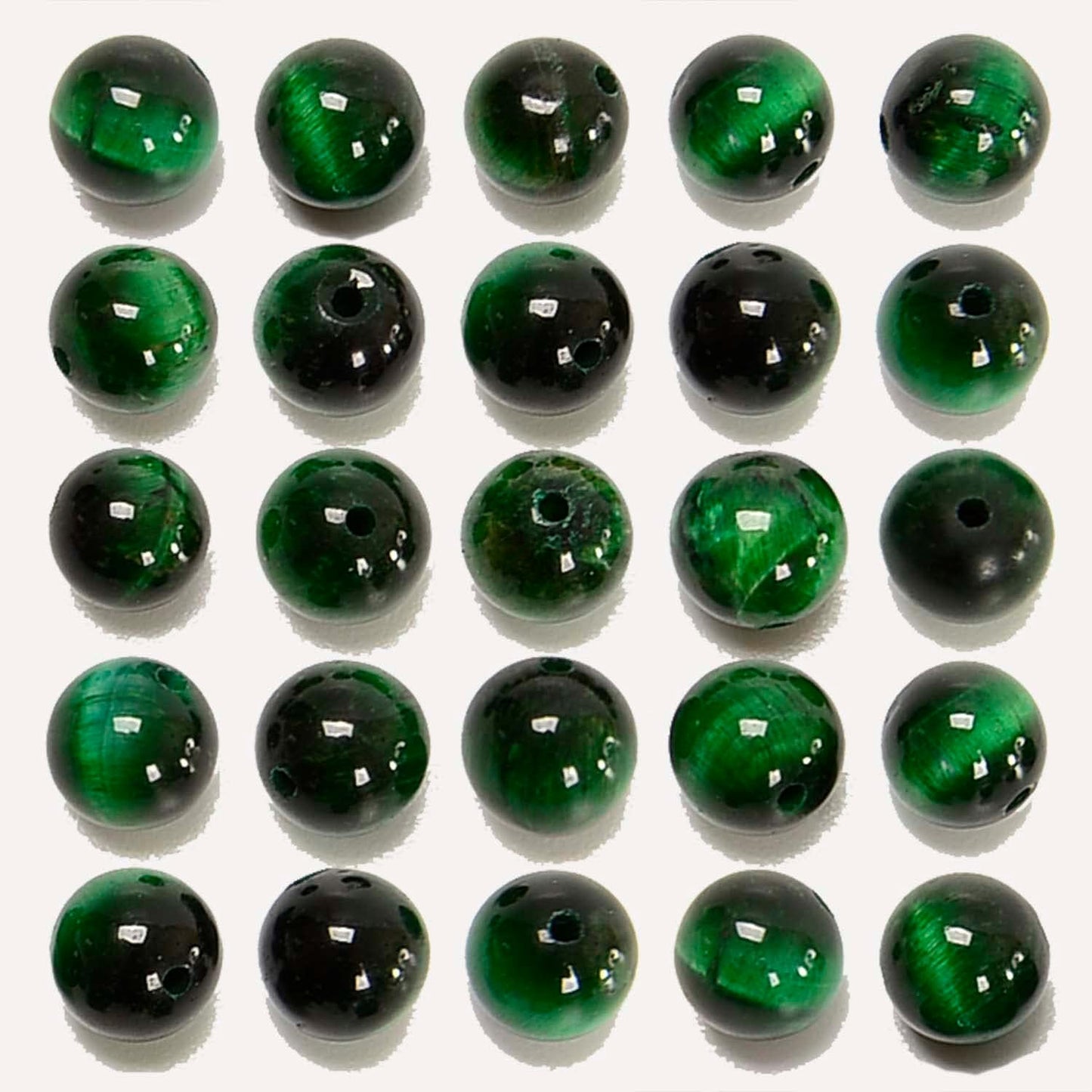 NCB 100pcs Original Natural Stone Beads Gemstone Round Loose Beads 6mm 8mm 10mm (Blue Aventurine, 6mm 100Beads) - Colors A
