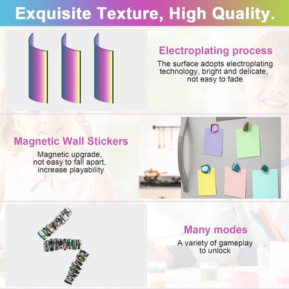 24pcs Black Large Fridge Magnets Stones Science Kit, Irregular Polished Magnetic Whiteboard Locker, Home Kitchen Refrigerator Magnets, Neat Perfect Decorations Gifts Teacher Researcher