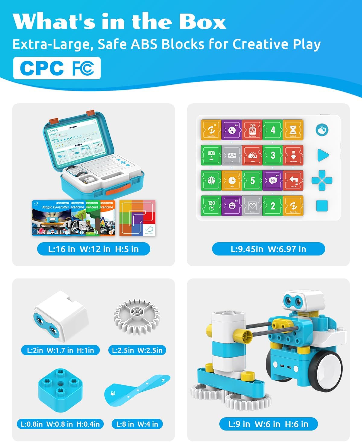 WhalesBot B3 Pro 24-in-1 Coding Robot Kit, Educational STEM Toy, Advanced Smart Programming for Educators, Robot Building Set with Controller&Motor&Sensors for Kids 4-6, 5-7
