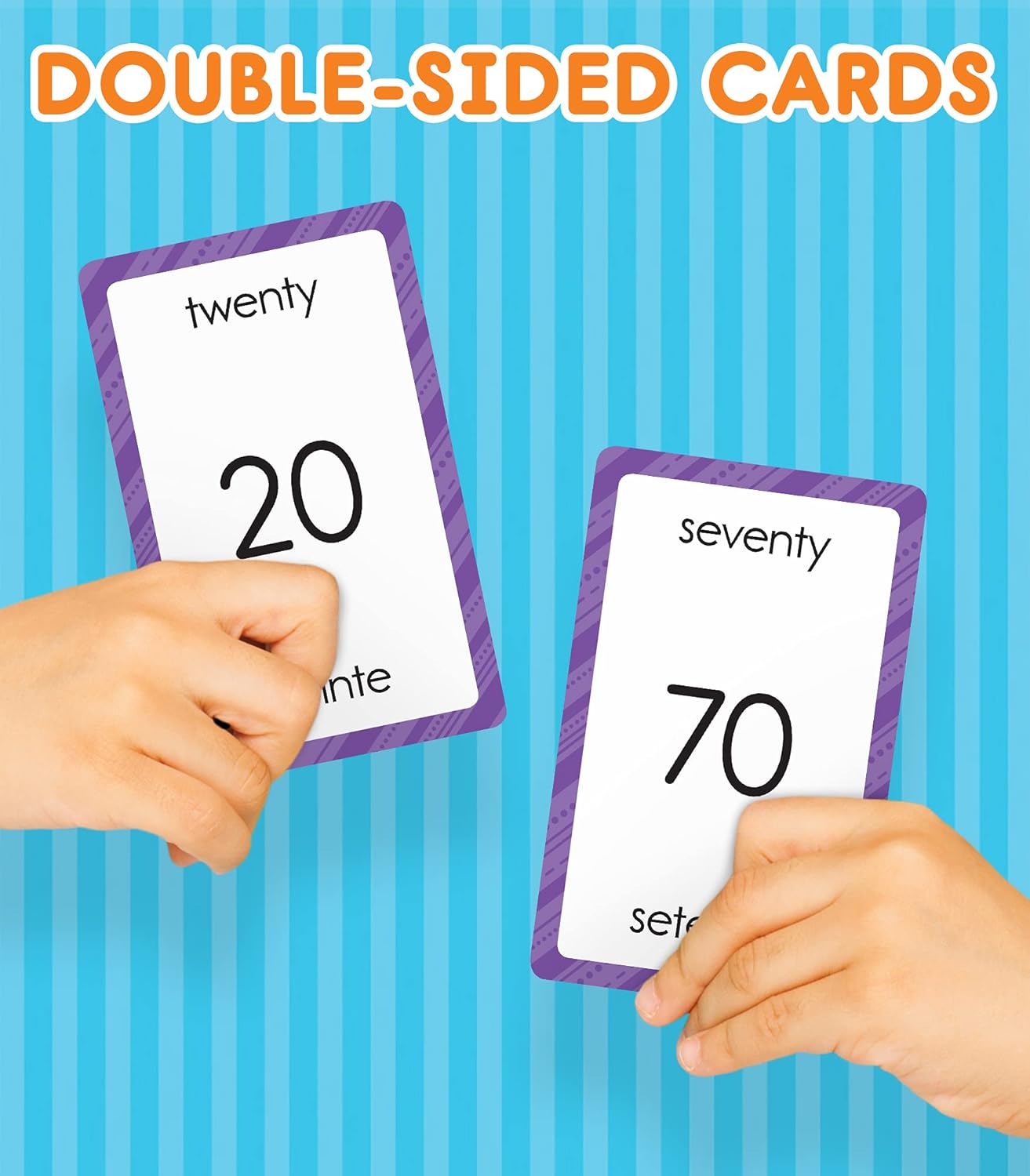 Carson Dellosa Bilingual Number Flash Cards, Phonics and Math Flashcards for Kids Ages 5 and Up Covering 1 to 100 in Spanish and English, Educational Games for ESL Learners
